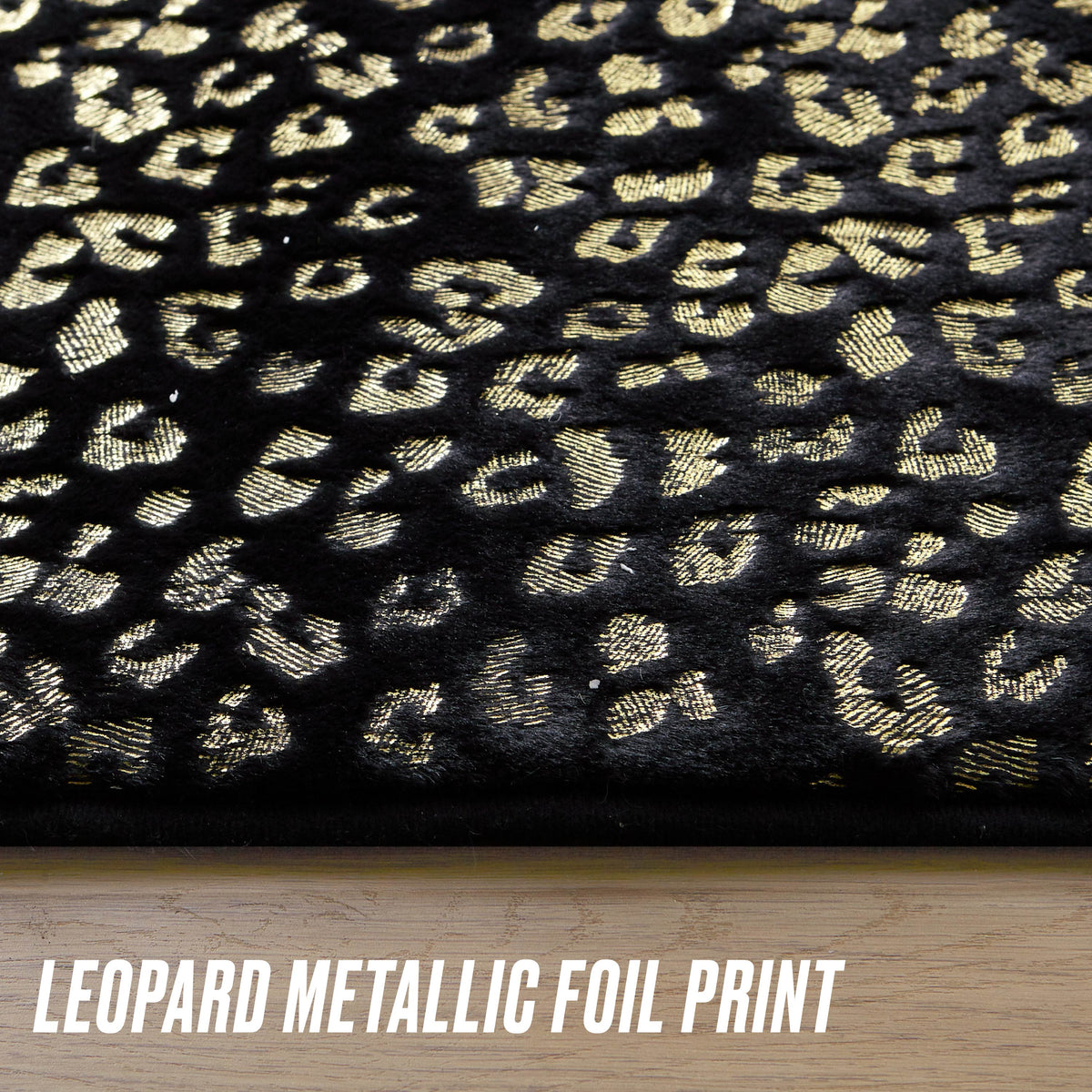 Glam Metallic Leopard Plush Rug 2 x 6