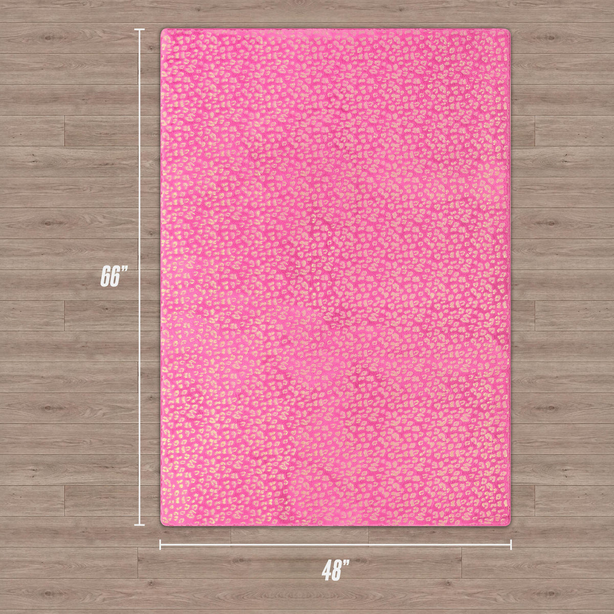 Glam Metallic Leopard Plush Rug 4 x 6