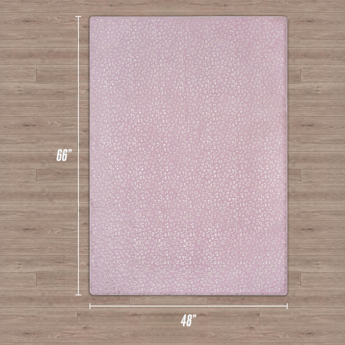Glam Metallic Leopard Plush Rug 4 x 6