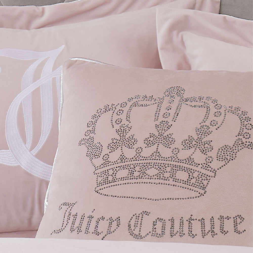 Glam Gothic Rhinestone Crown Pillow