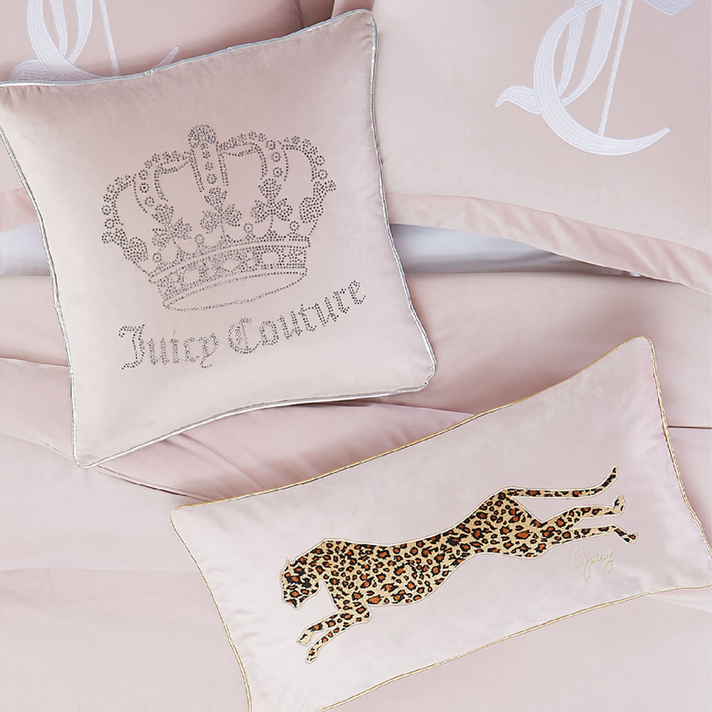 Glam Gothic Rhinestone Crown Pillow