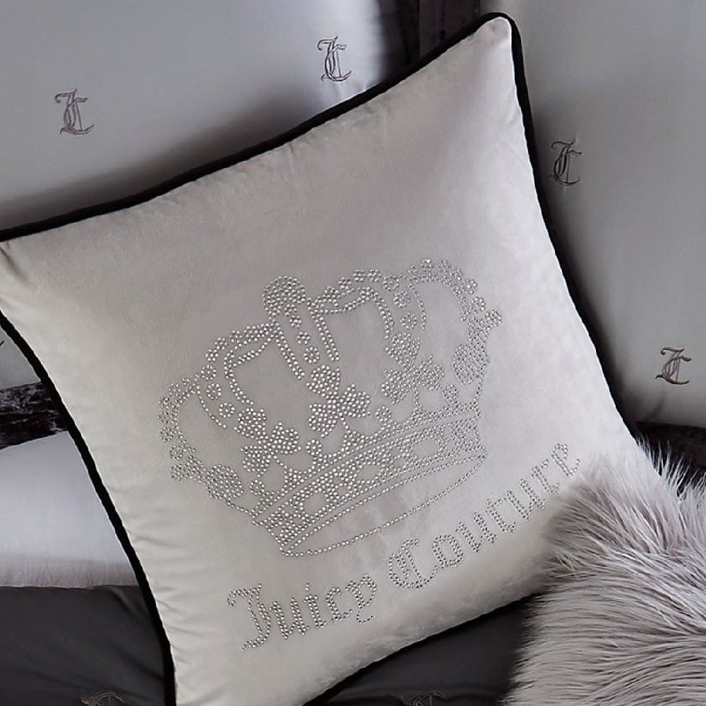 Glam Gothic Rhinestone Crown Pillow