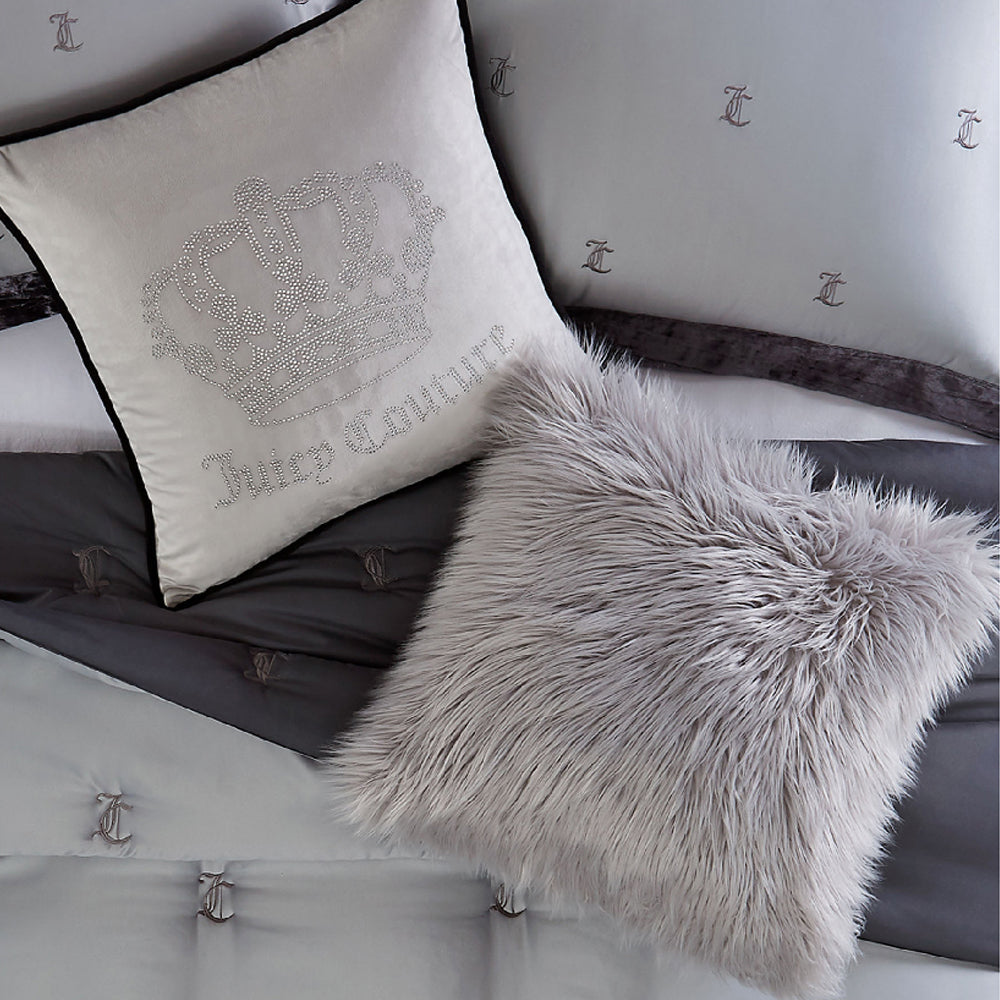 Glam Gothic Rhinestone Crown Pillow
