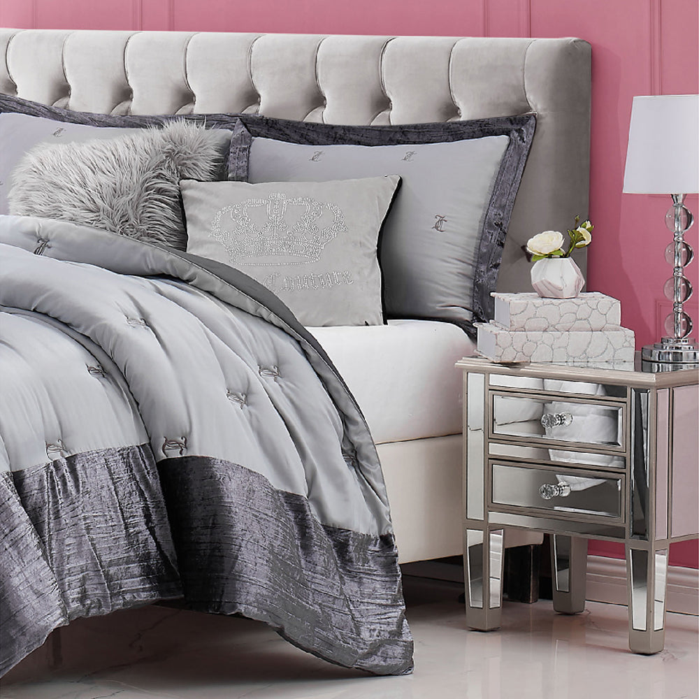 Glam Gothic Rhinestone Crown Pillow