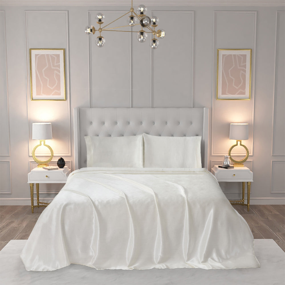 Glam Solid Satin Sheet Set
