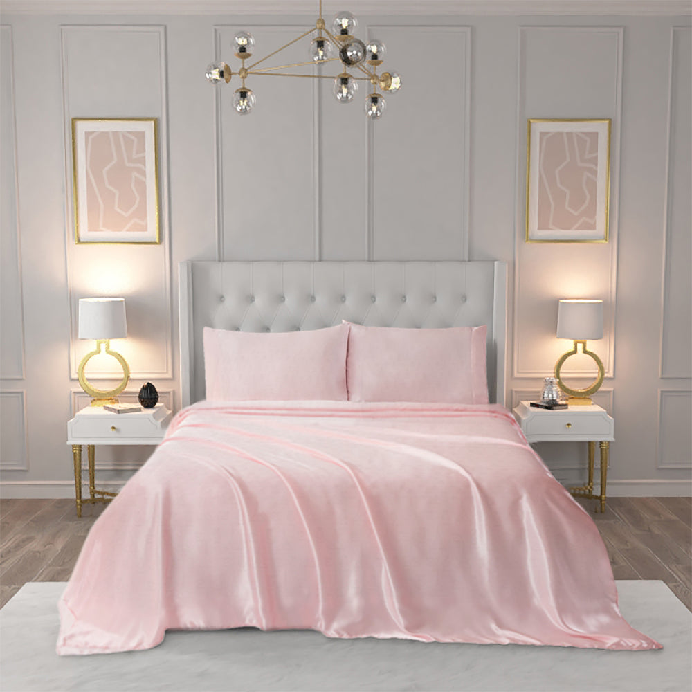 Glam Solid Satin Sheet Set