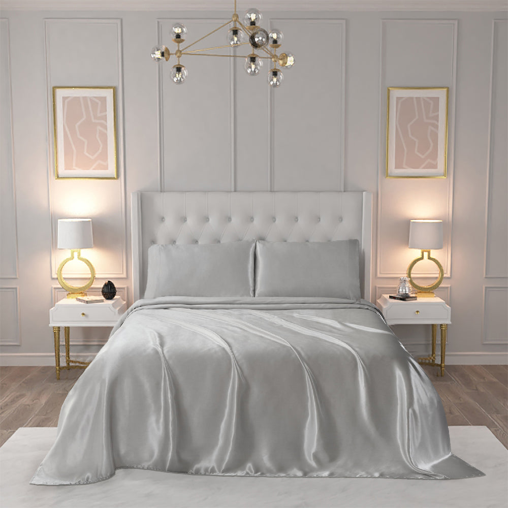 Glam Solid Satin Sheet Set