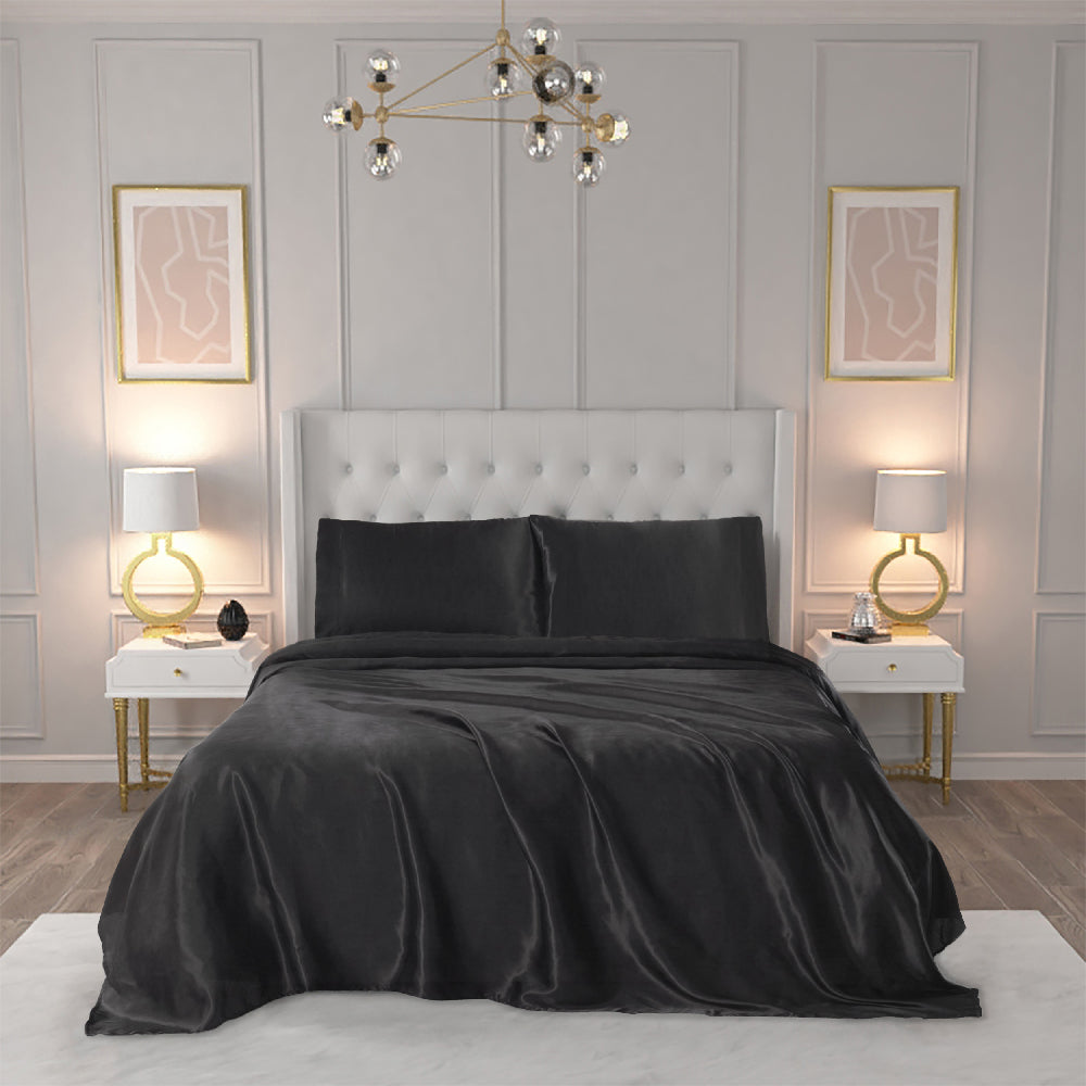 Glam Solid Satin Sheet Set