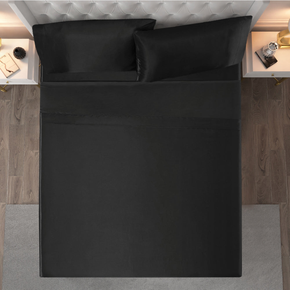 Glam Solid Satin Sheet Set