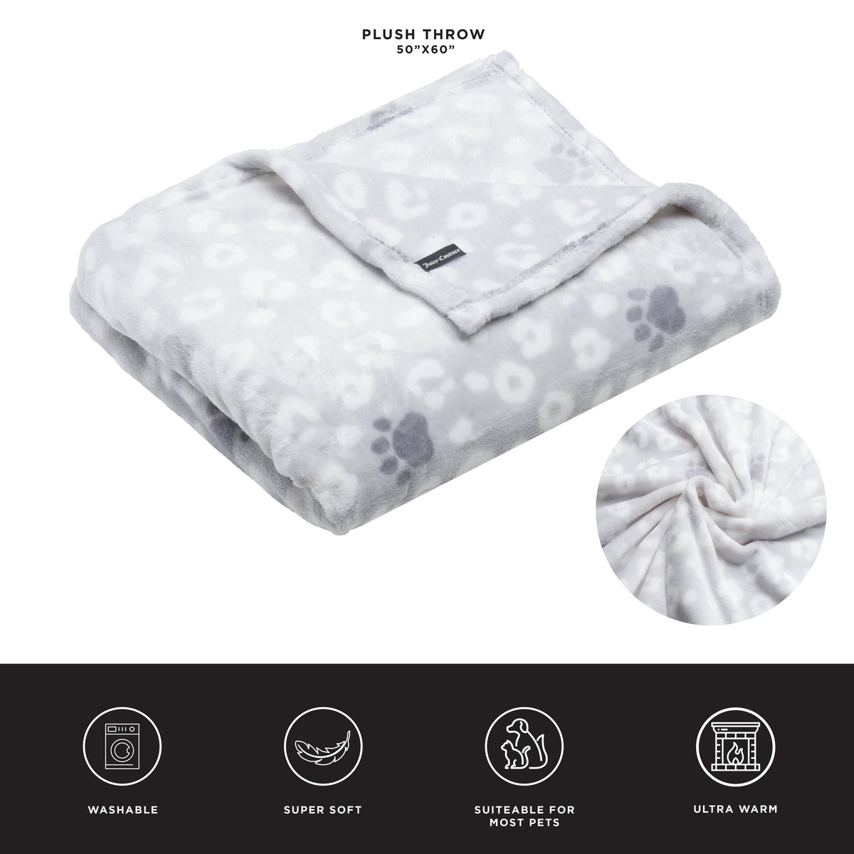 Glam Pet Throw Blanket & Bone Pillow 2-Piece Set