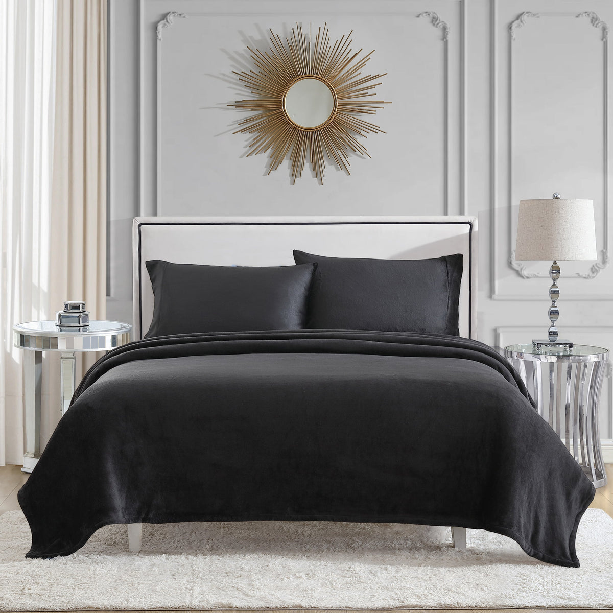 Glam Solid Plush Sheet Set