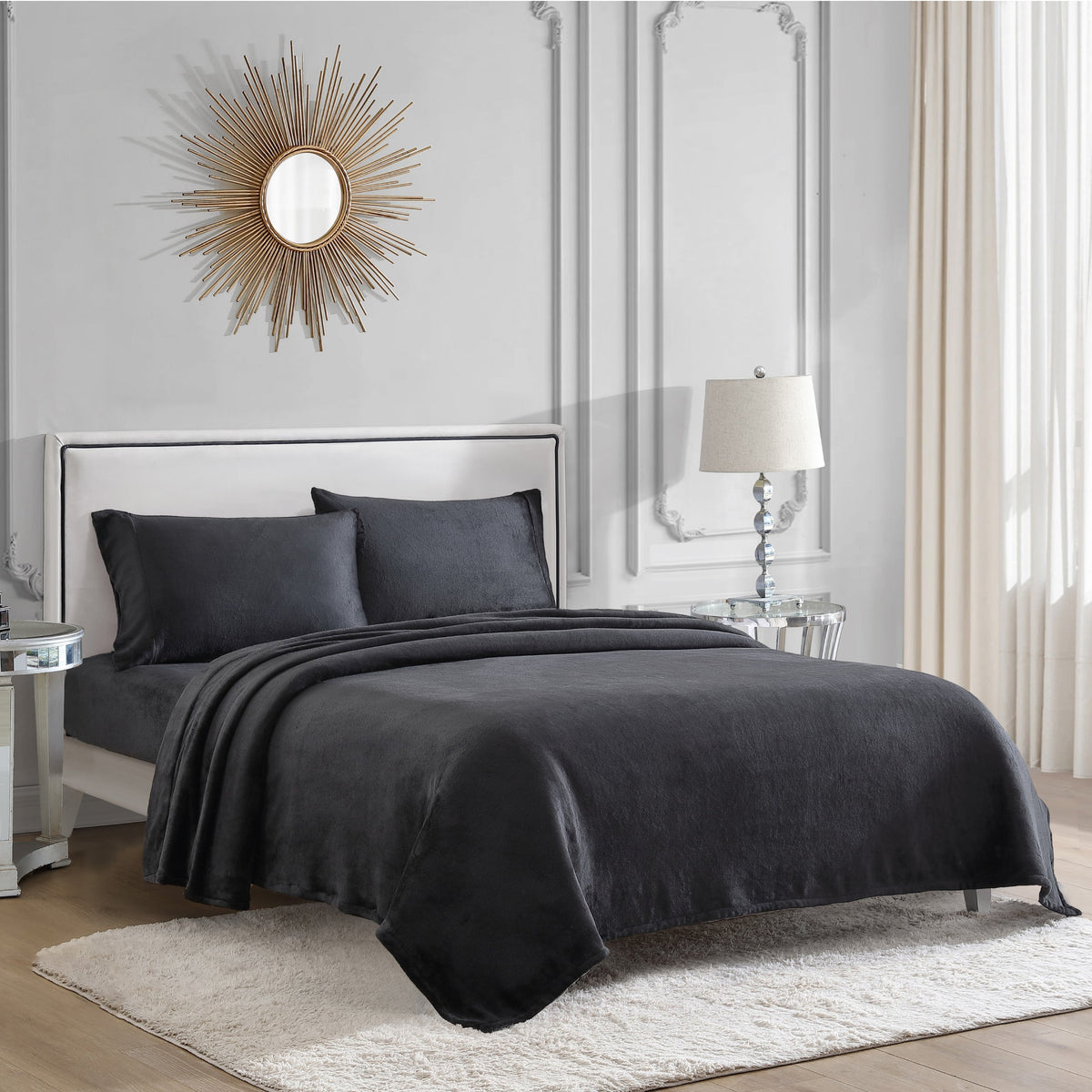 Glam Solid Plush Sheet Set