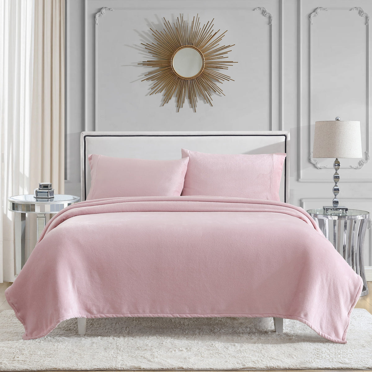 Glam Solid Plush Sheet Set