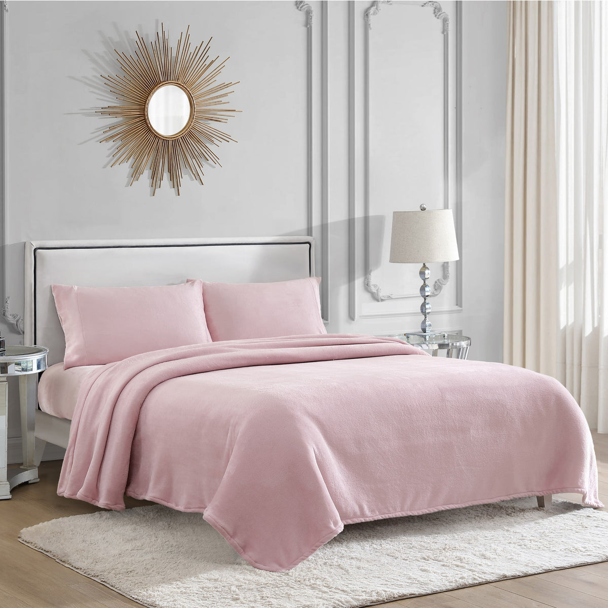 Glam Solid Plush Sheet Set