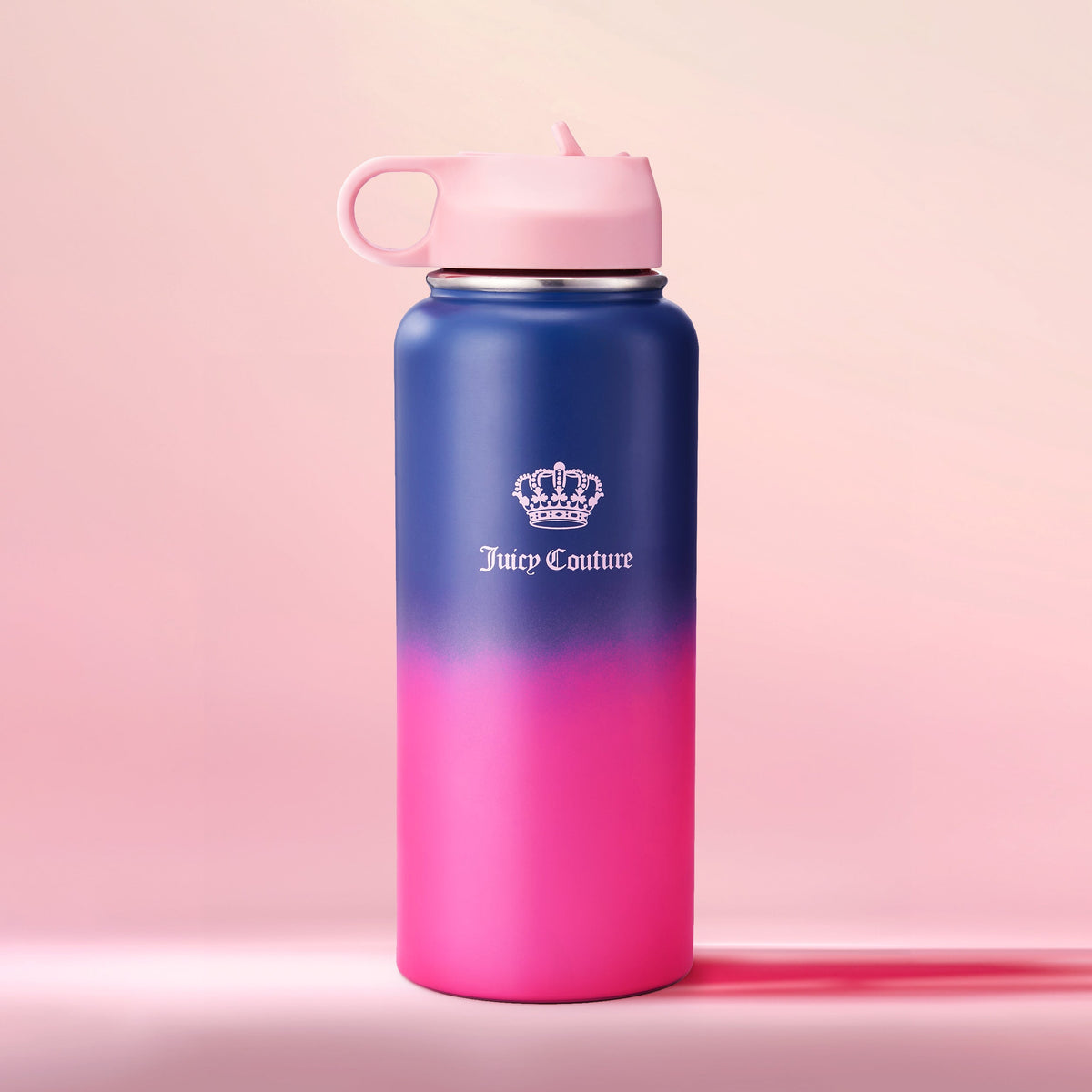 Glam Go Girl Stainless Steel Water Bottle with Pop-up Straw