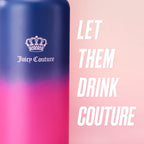 Glam Go Girl Stainless Steel Water Bottle with Pop-up Straw