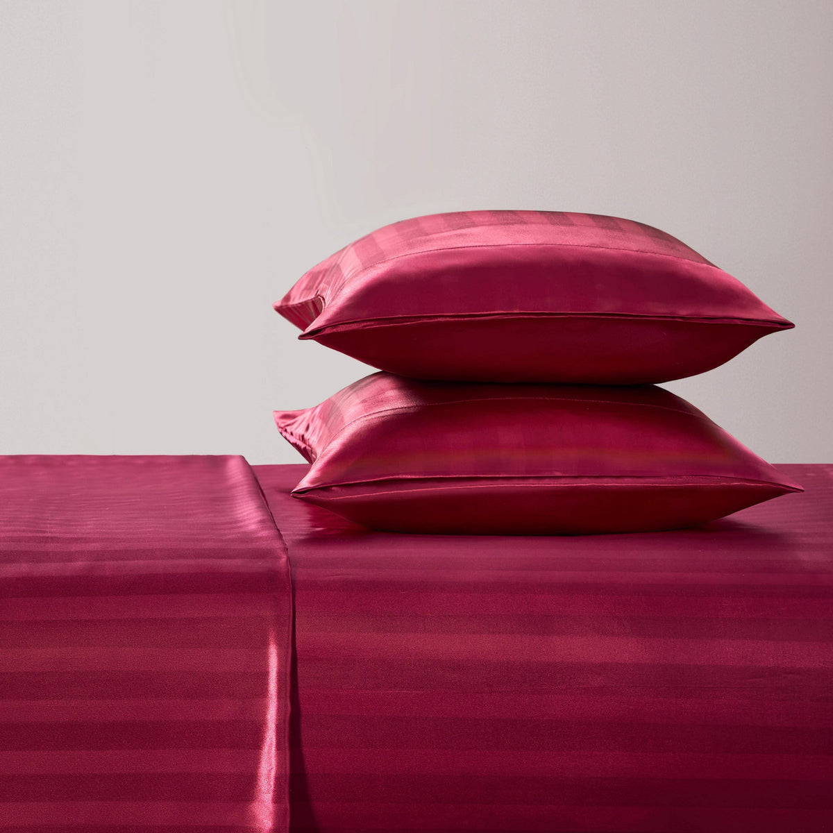 Glam Damask Stripe Satin Sheet Set