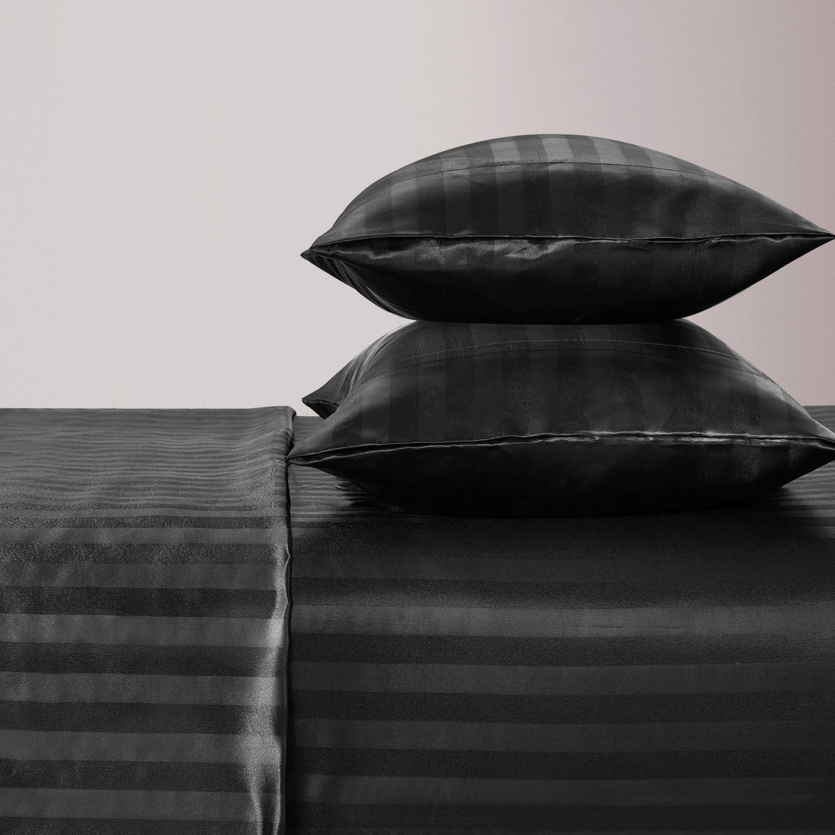 Glam Damask Stripe Satin Sheet Set