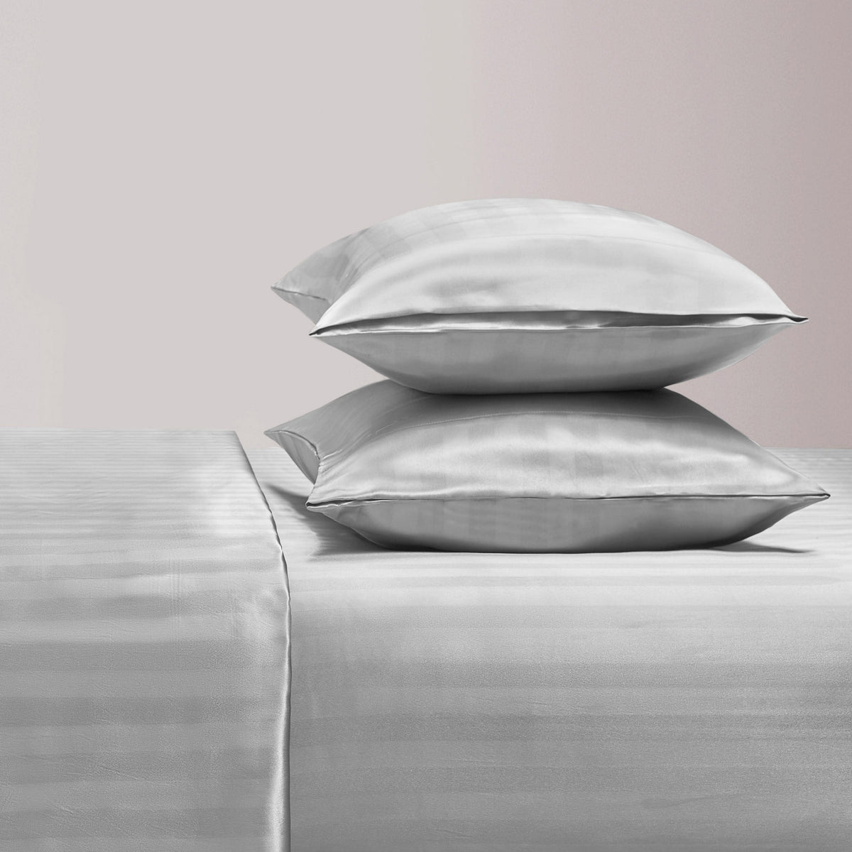 Glam Damask Stripe Satin Sheet Set