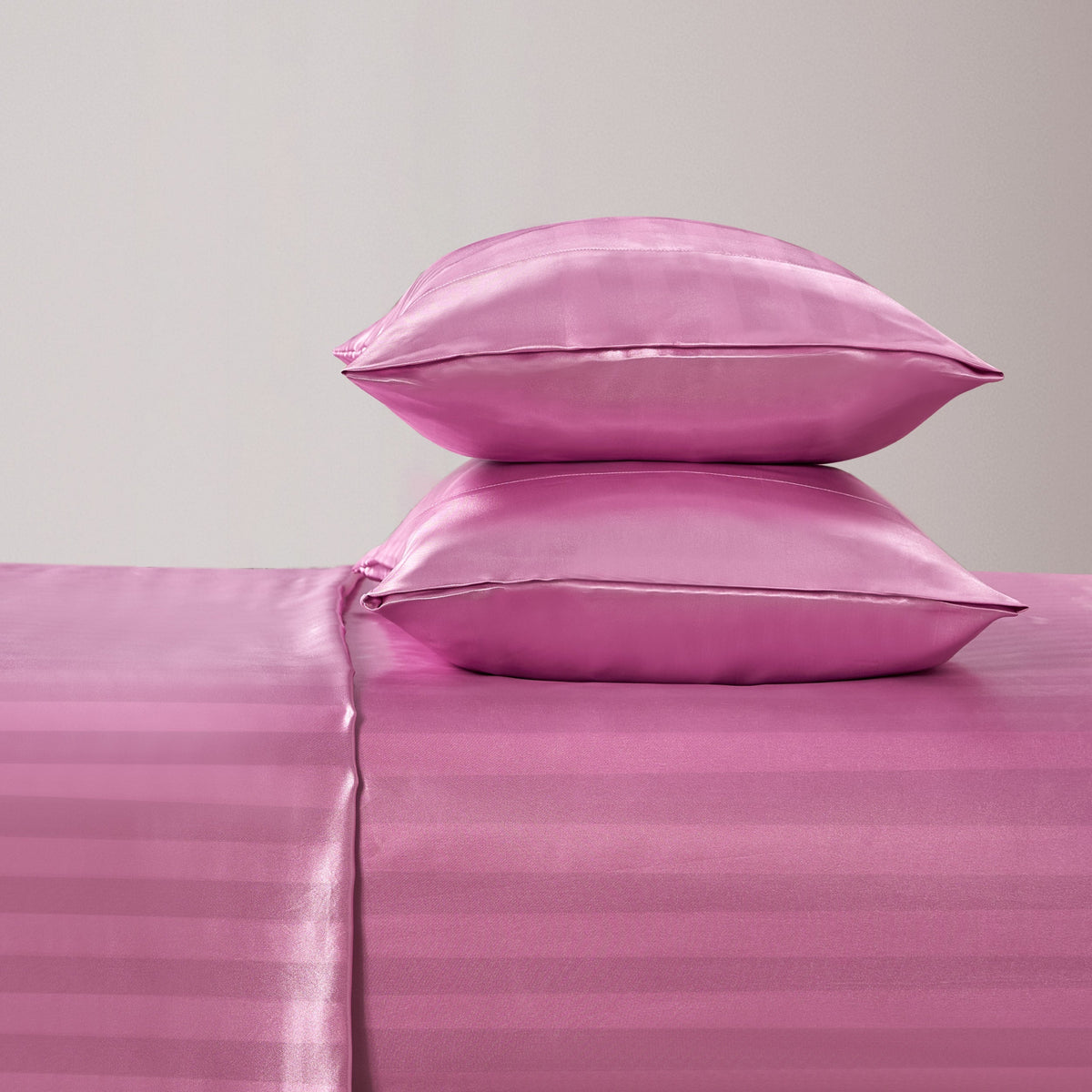 Glam Damask Stripe Satin Sheet Set