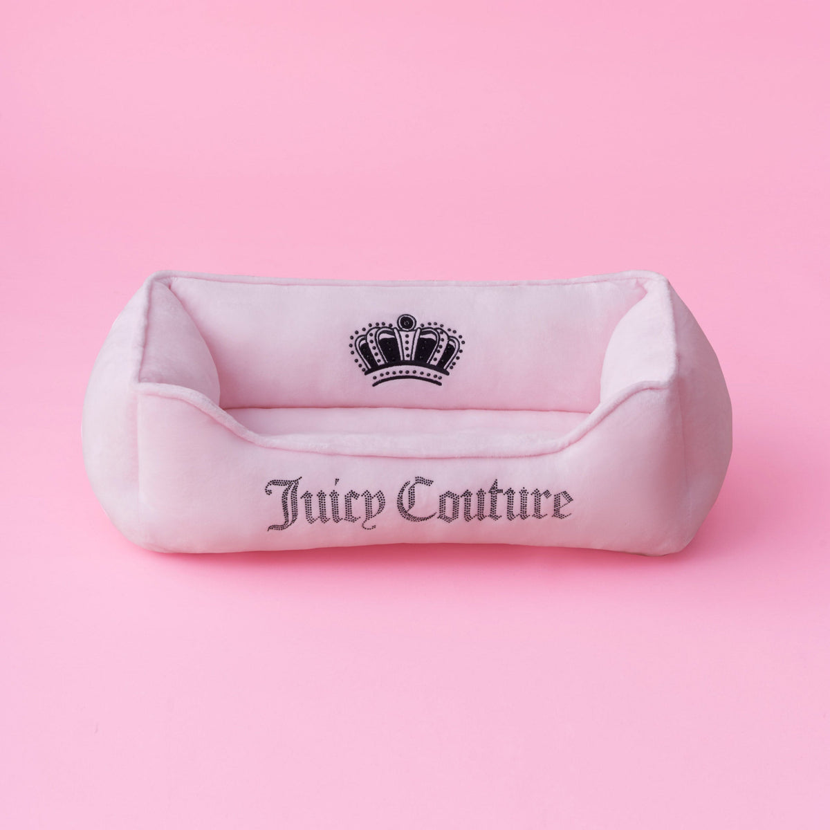 Glam Crown Bling Black Pet Bed