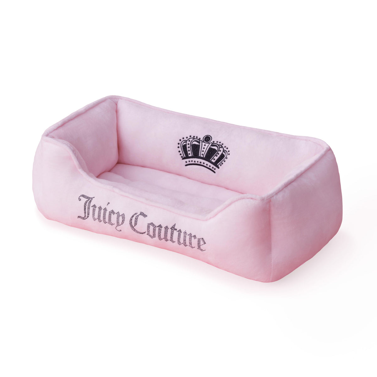Glam Crown Bling Black Pet Bed