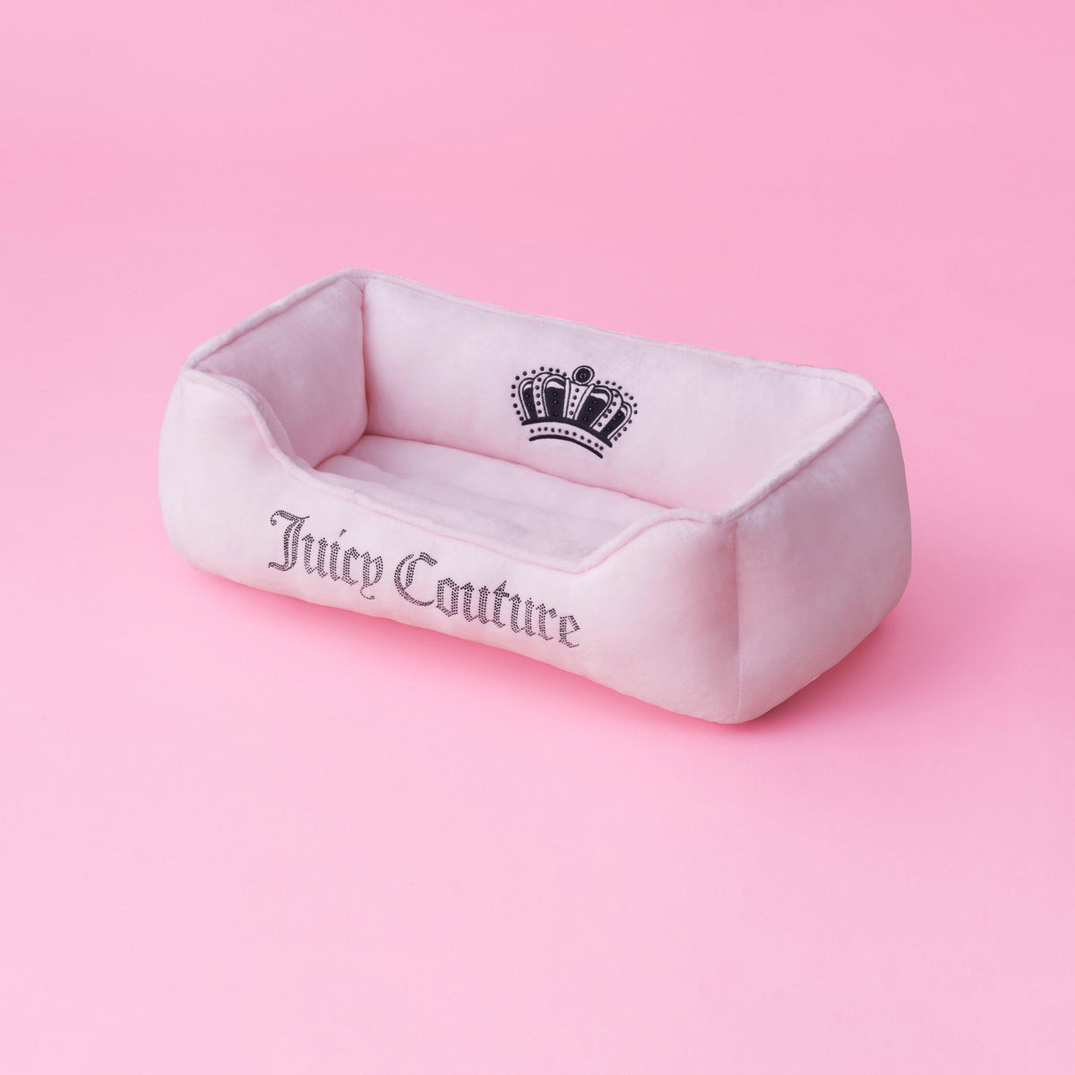 Glam Crown Bling Black Pet Bed