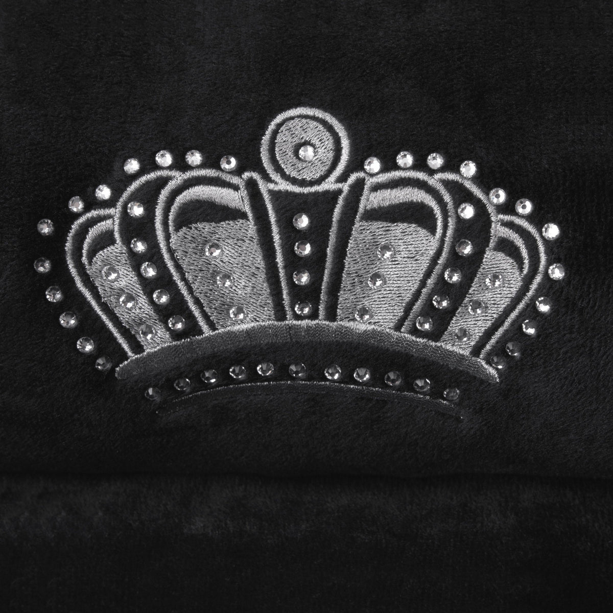 Glam Crown Bling Black Pet Bed