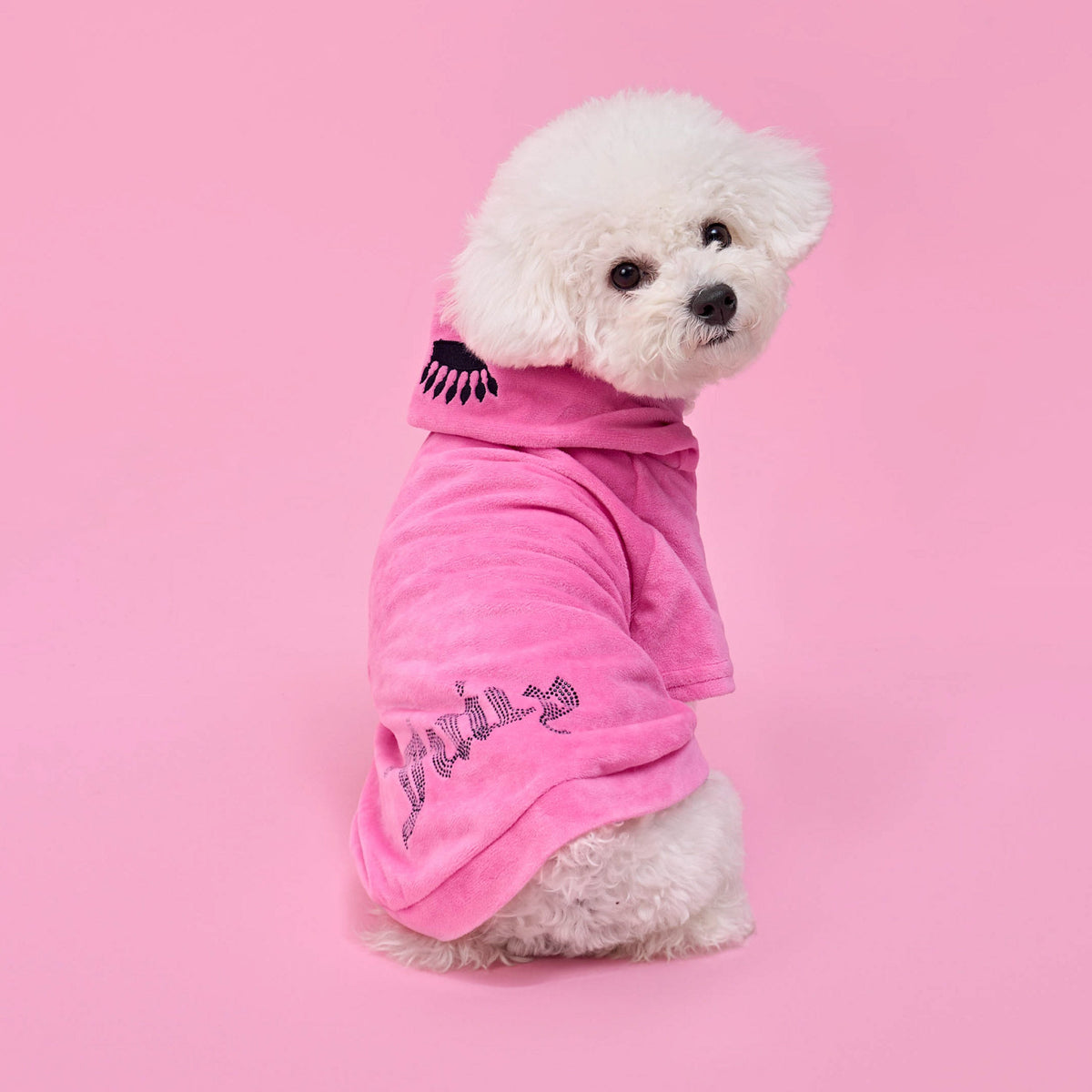 Glam Bling Velour Pet Hoodie