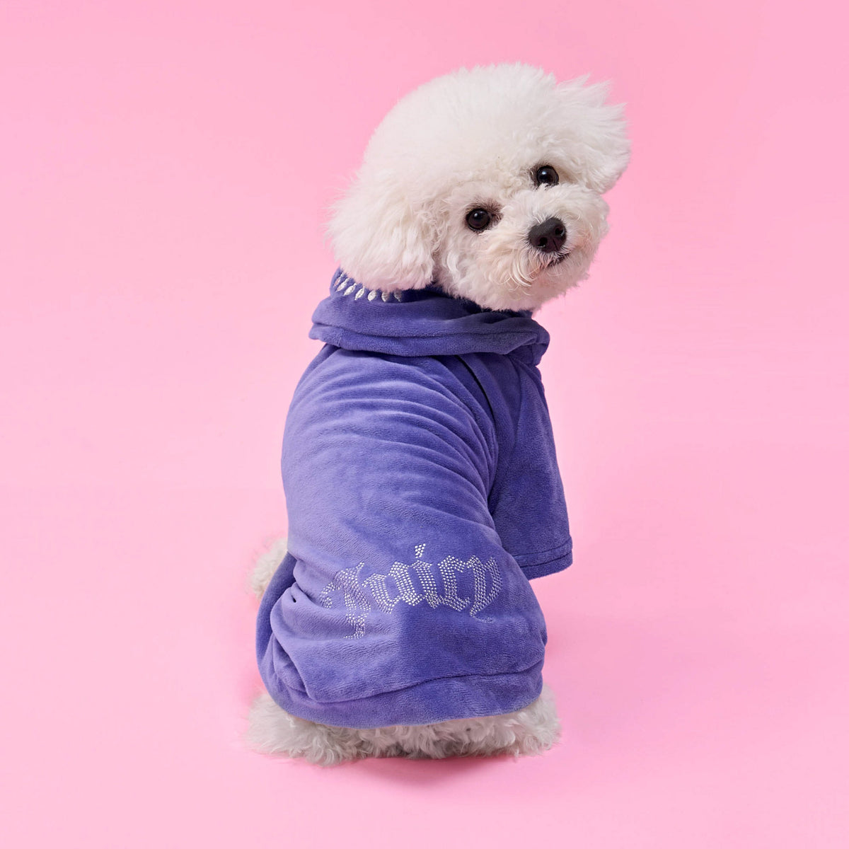Glam Bling Velour Pet Hoodie