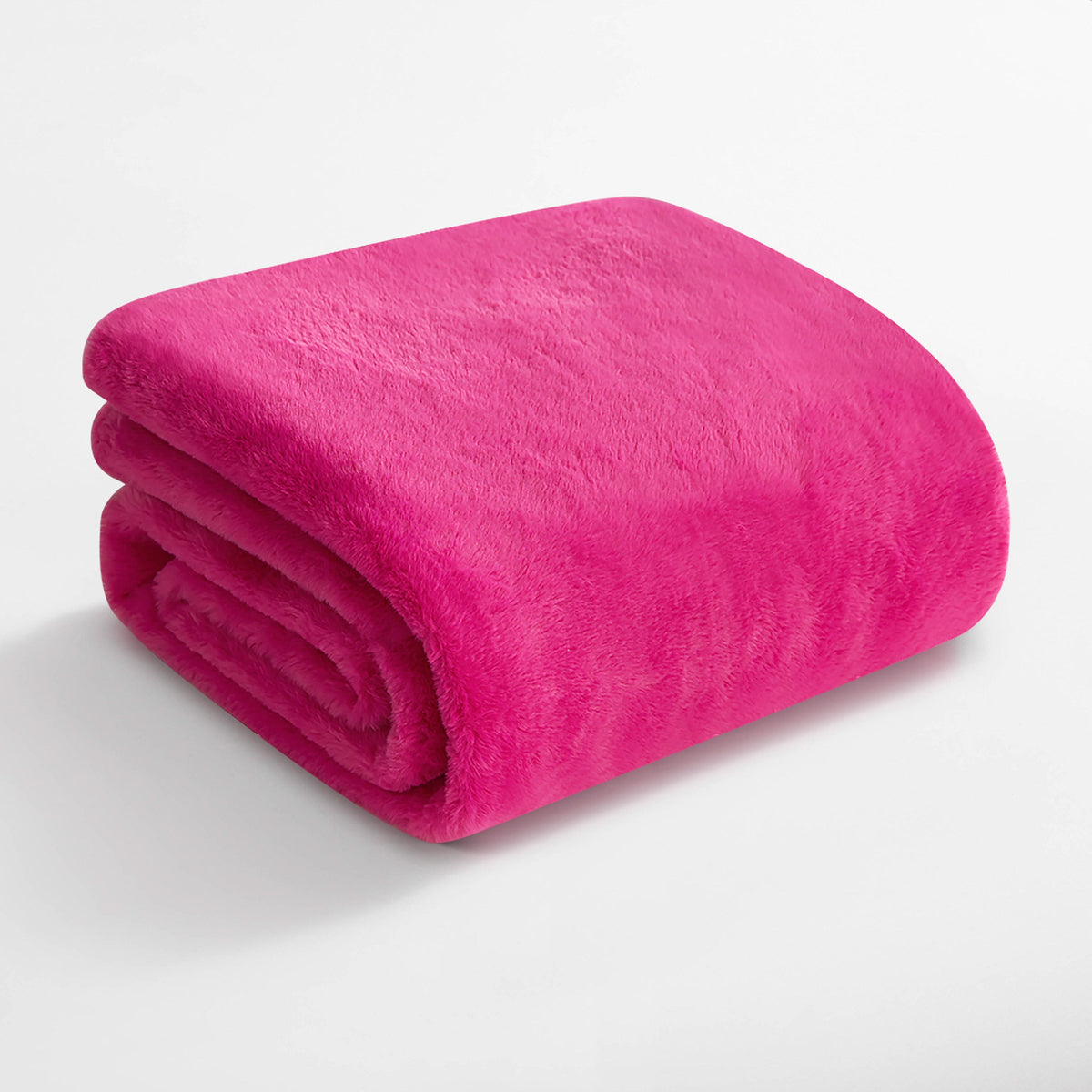 Glam Solid Rabbit Mink Faux Fur Throw Blanket