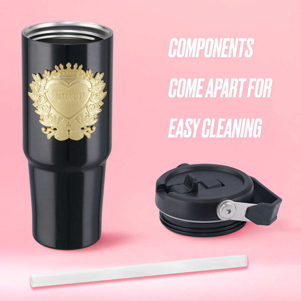 Glam Flip & Sip Hydration Stainless Steel Tumbler