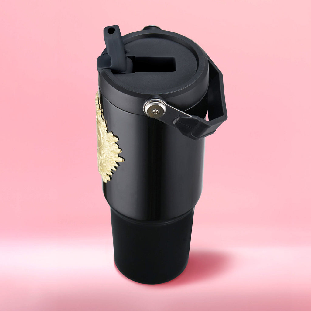 Glam Flip & Sip Hydration Stainless Steel Tumbler