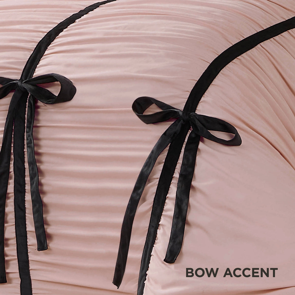 Glam Amelie Bows Ruched Comforter Set