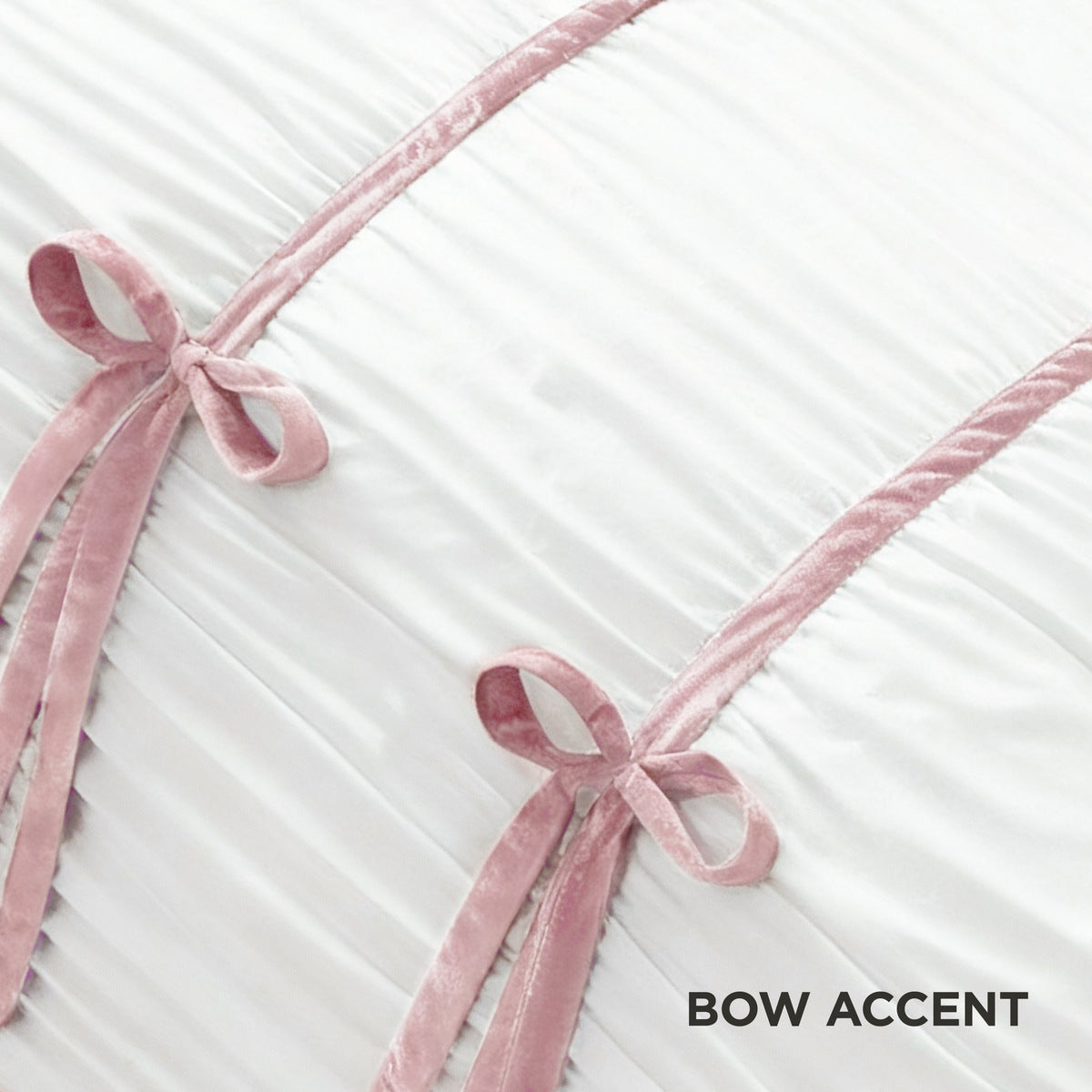 Glam Amelie Bows Ruched Comforter Set