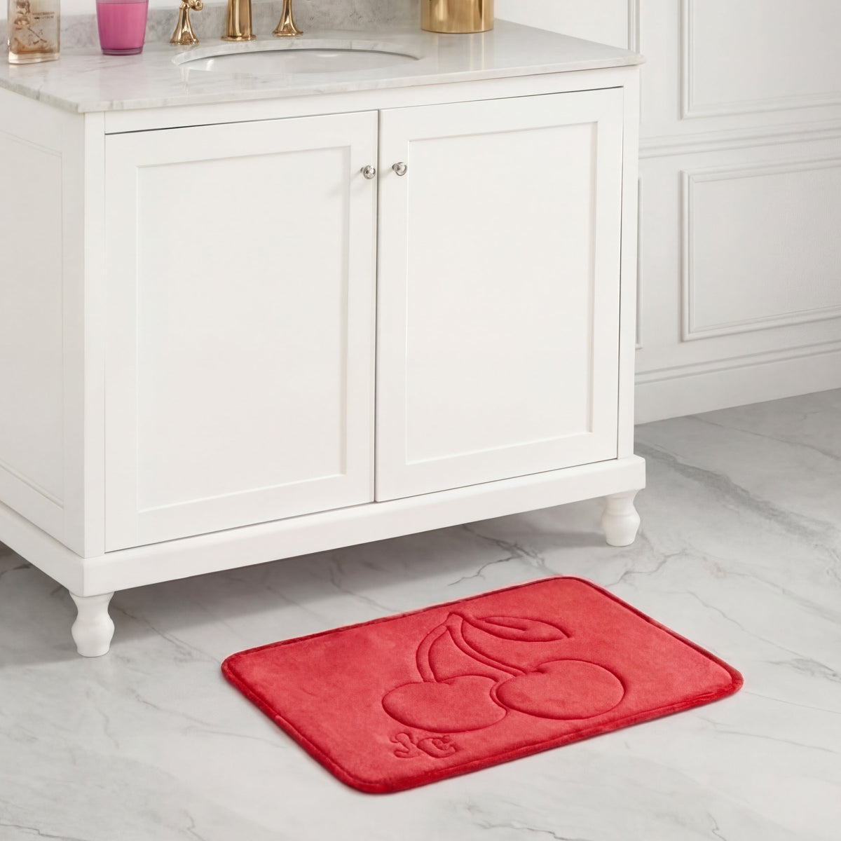 Glam Quilted Memory Foam Bath Mat 17 x 24