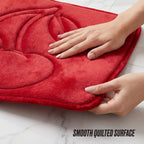 Glam Quilted Memory Foam Bath Mat 17 x 24
