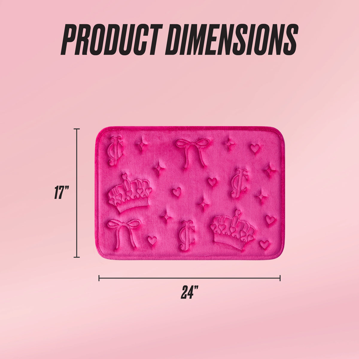 Glam Quilted Memory Foam Bath Mat 17 x 24