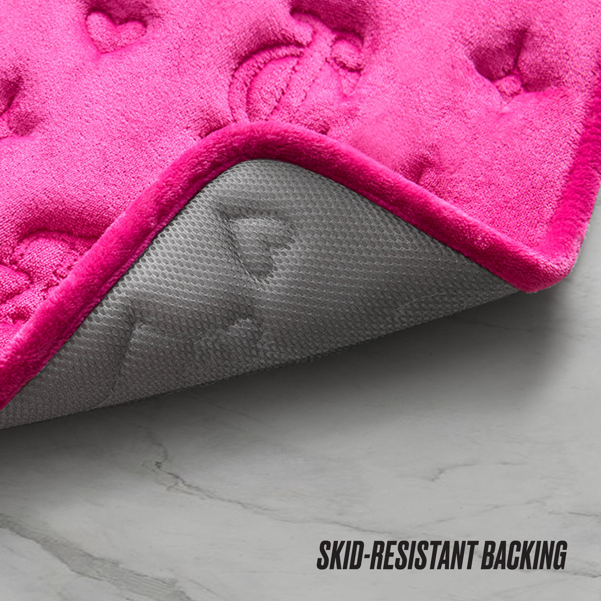 Glam Quilted Memory Foam Bath Mat 17 x 24