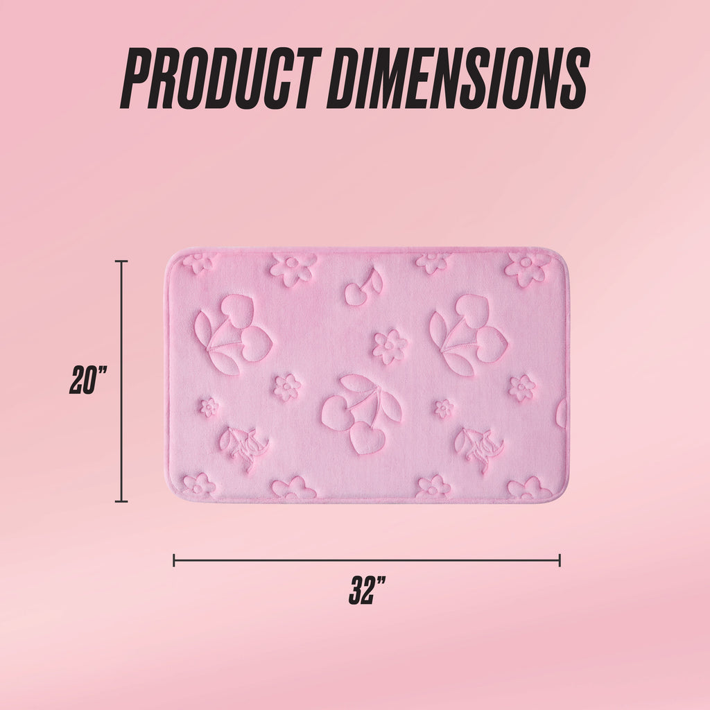 Glam Quilted Memory Foam Bath Mat 20 x 32