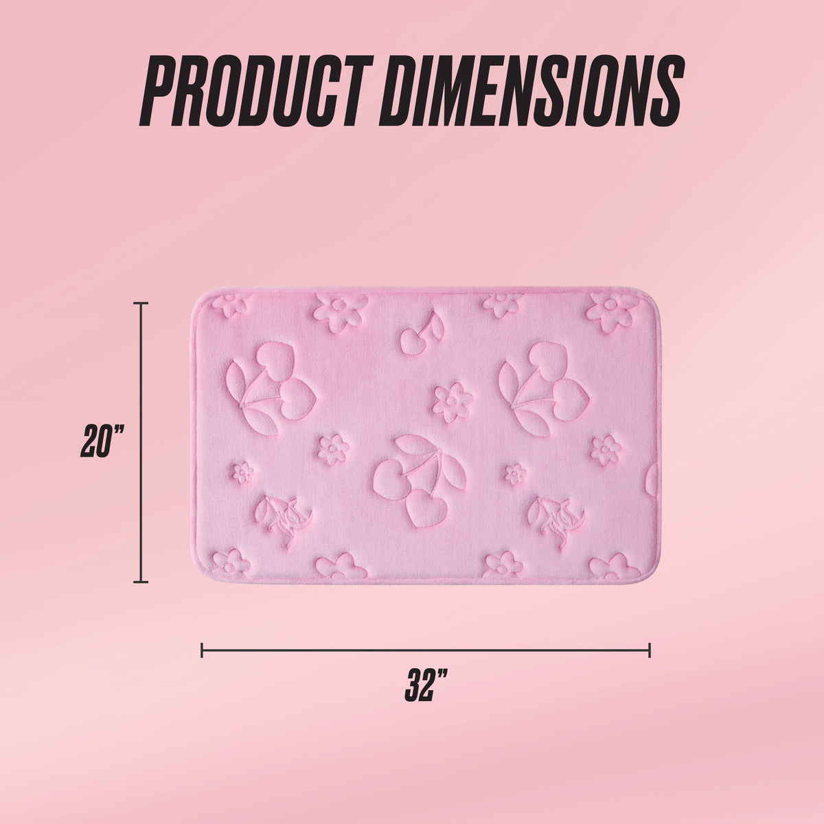 Glam Quilted Memory Foam Bath Mat 20 x 32