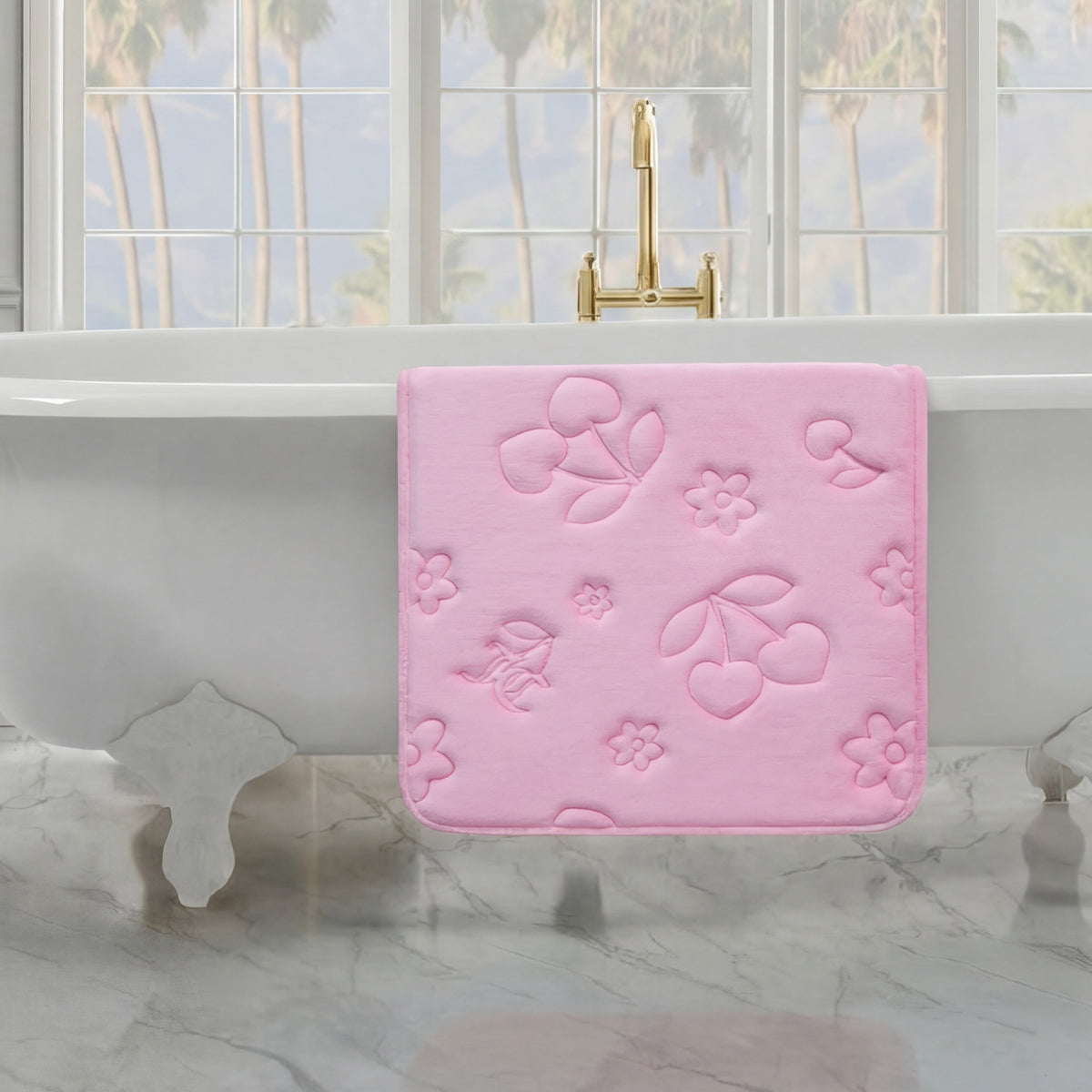 Glam Quilted Memory Foam Bath Mat 20 x 32