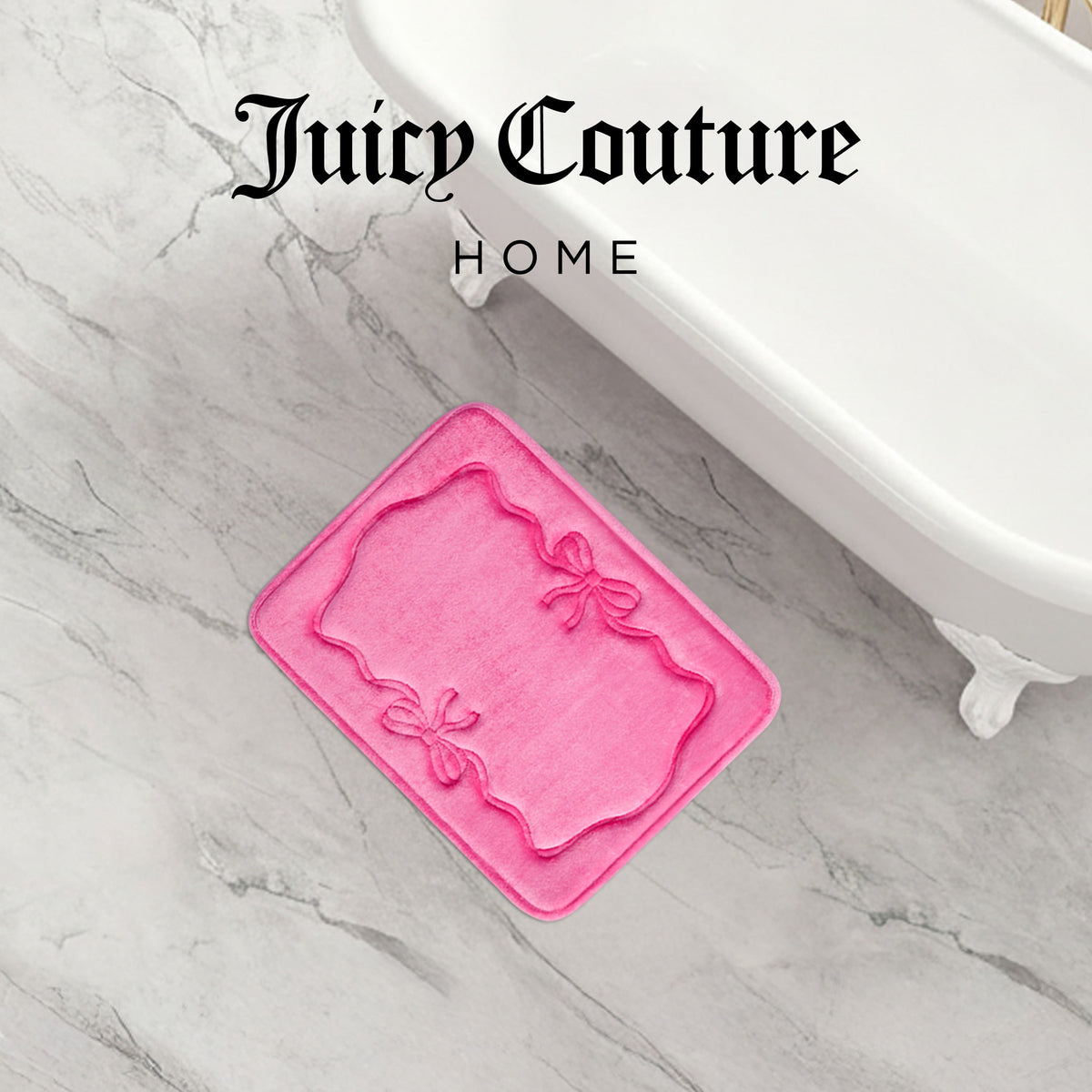 Glam Quilted Memory Foam Bath Mat 17 x 24