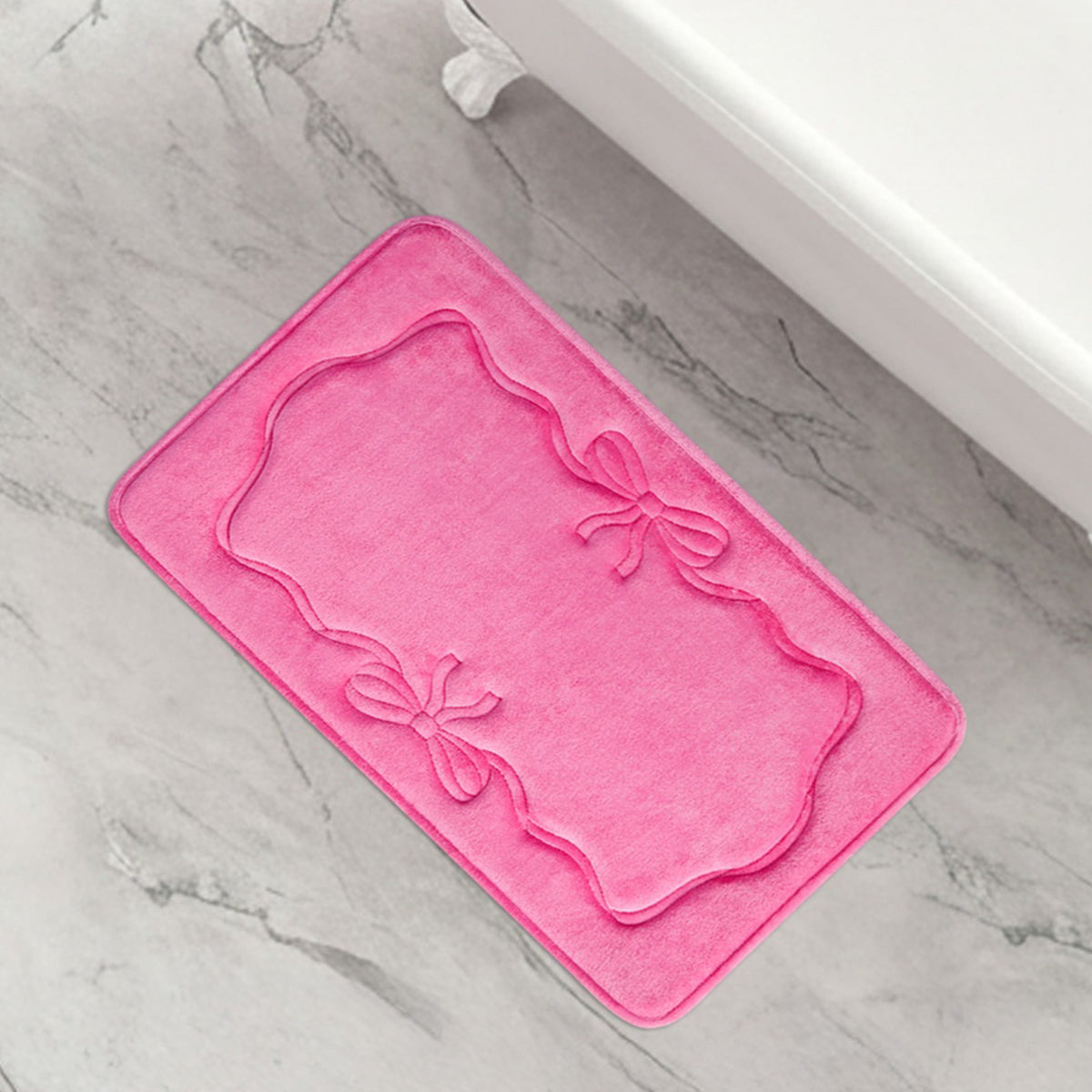 Glam Quilted Memory Foam Bath Mat 20 x 32
