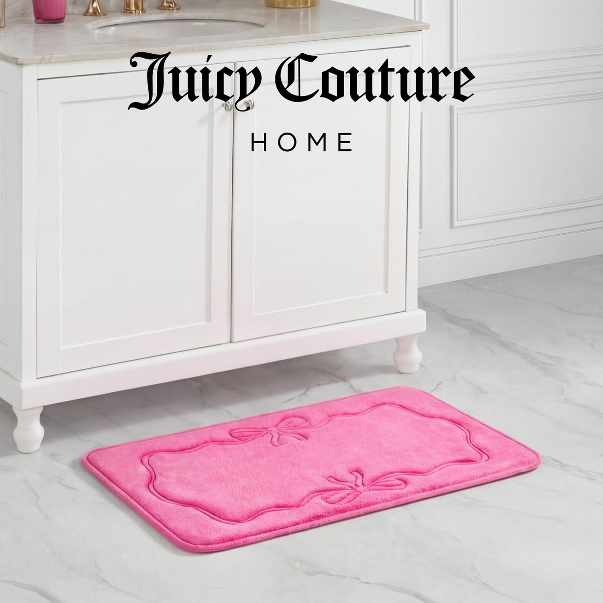 Glam Quilted Memory Foam Bath Mat 20 x 32
