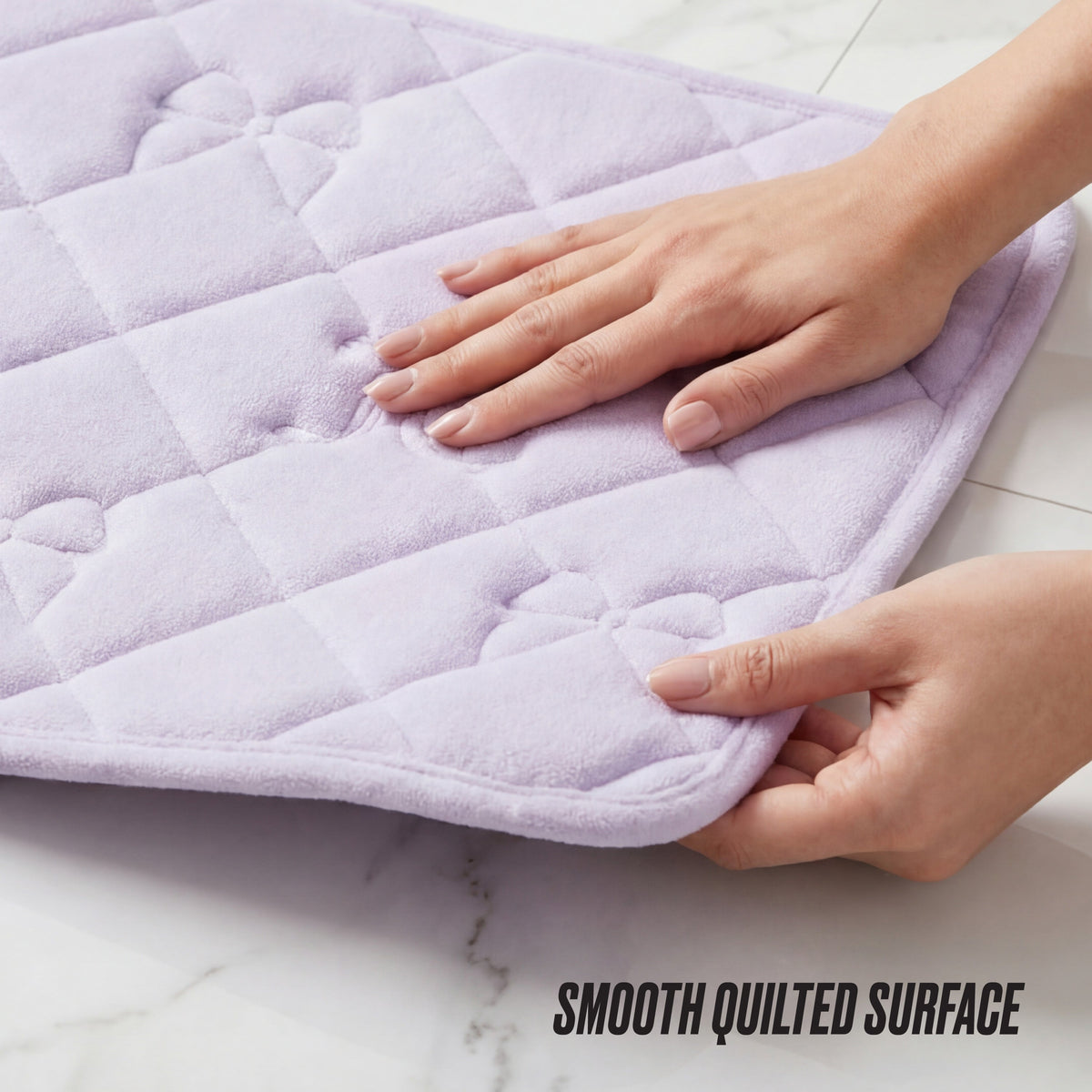 Glam Quilted Memory Foam Bath Mat 2-Piece Set