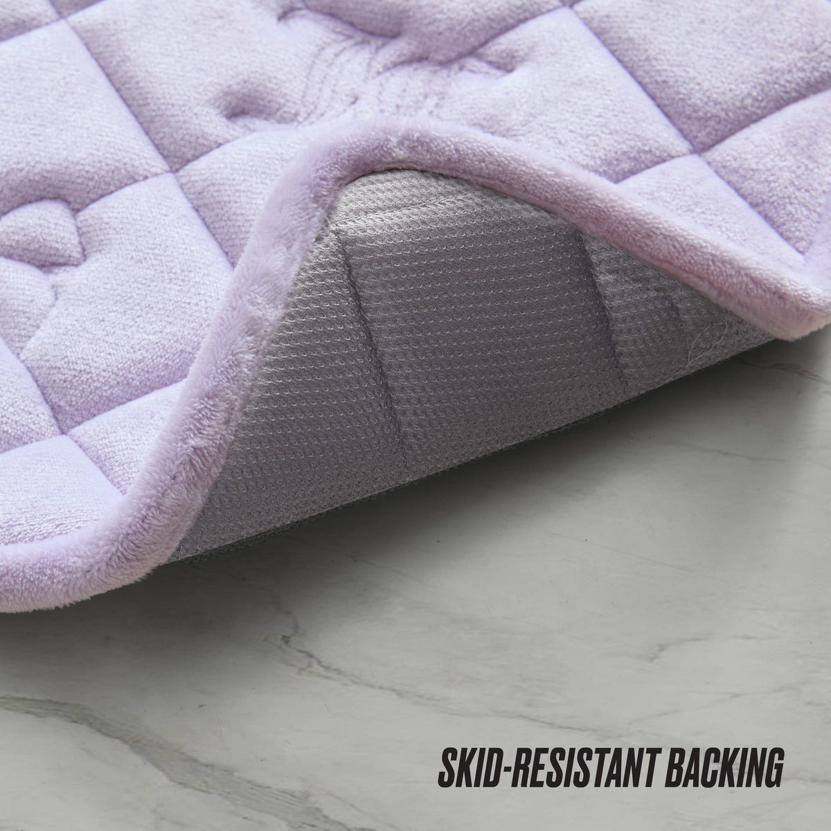 Glam Quilted Memory Foam Bath Mat 2-Piece Set