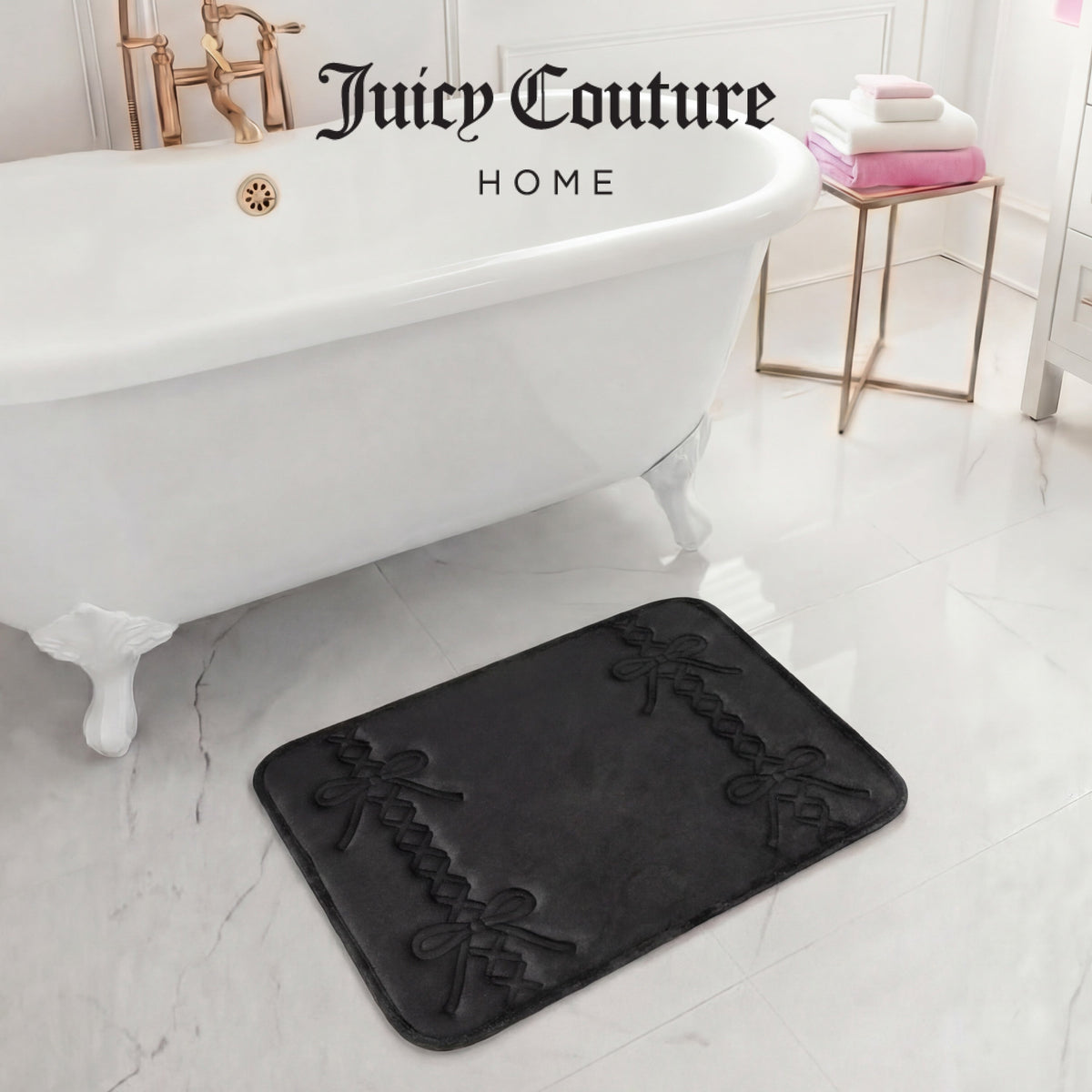 Glam Quilted Memory Foam Bath Mat 17 x 24