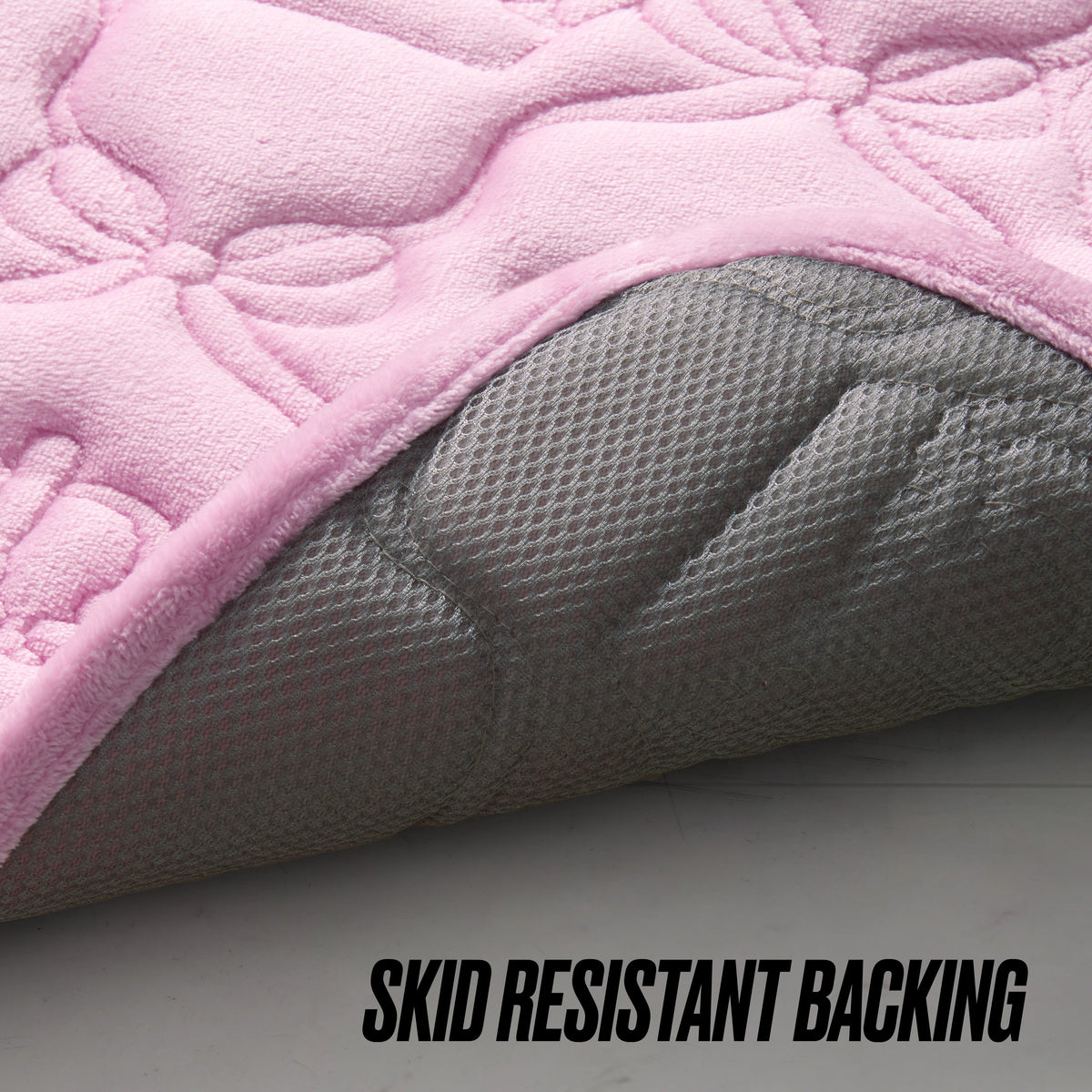 Glam Quilted Memory Foam Bath Mat 20 x 32