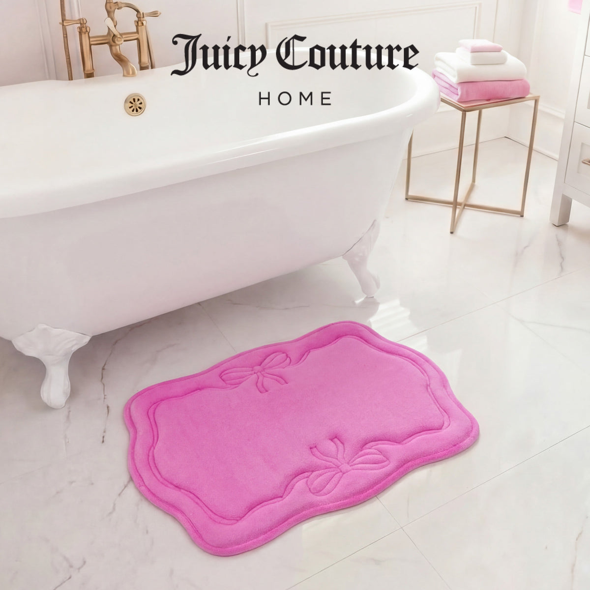 Glam Quilted Memory Foam Bath Mat 17 x 24
